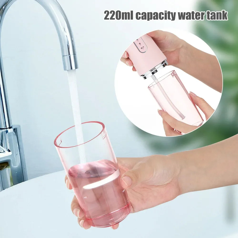 New Oral Irrigator Portable Dental Water Flosser USB Rechargeable Dental Water Jet Pick Flosser 4 Jet Tip 3 Modes Teeth Cleaner