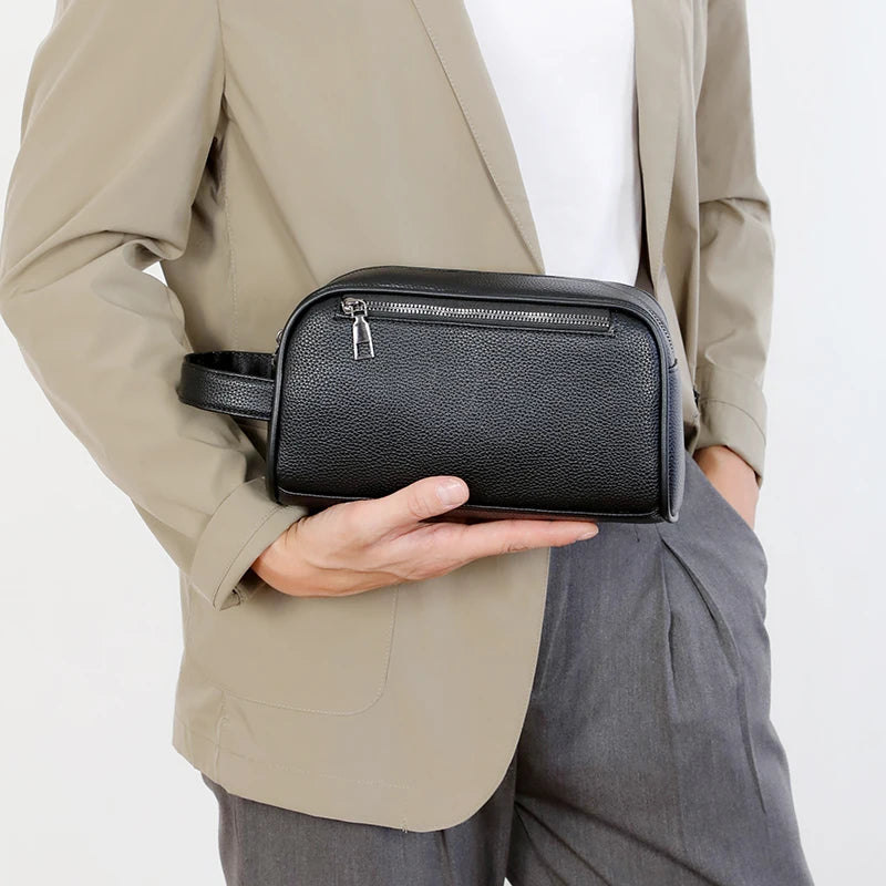Business Men's Clutch Bag High Quality Printing Leather Handbag Phone Purse Fashion Clutches Luxury Men Birthday Gift Clutch Bag