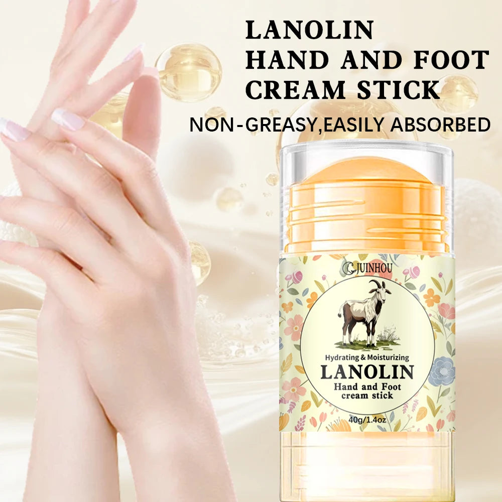 JUINHOU 40g Lanolin Moisturizing Lotion Specially Formulated for Dry Chapped Hands and Feet Provides Long-lasting Hydration