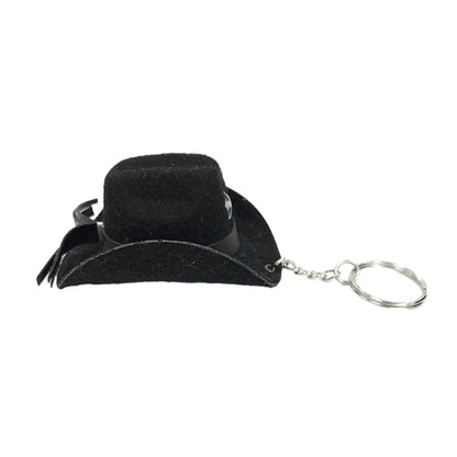 Cowboy Hat Keychain Sturdy and Fashionable Leather Cowboy Key Rings Accessory Drop Shipping