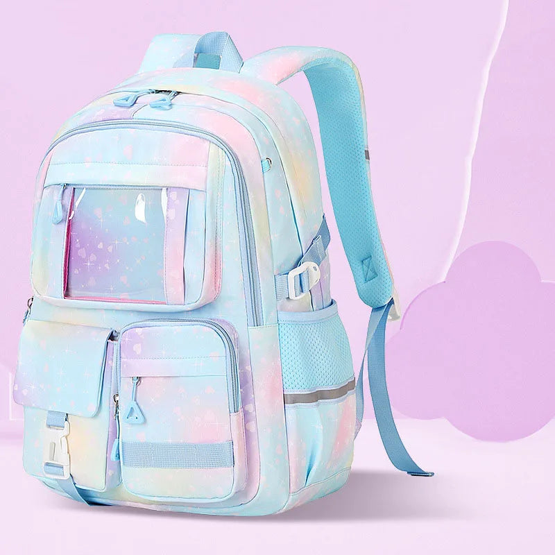Kids Backpack for Girls - Middle School &amp; Elementary School - Kawaii Ita Backpack - Purple