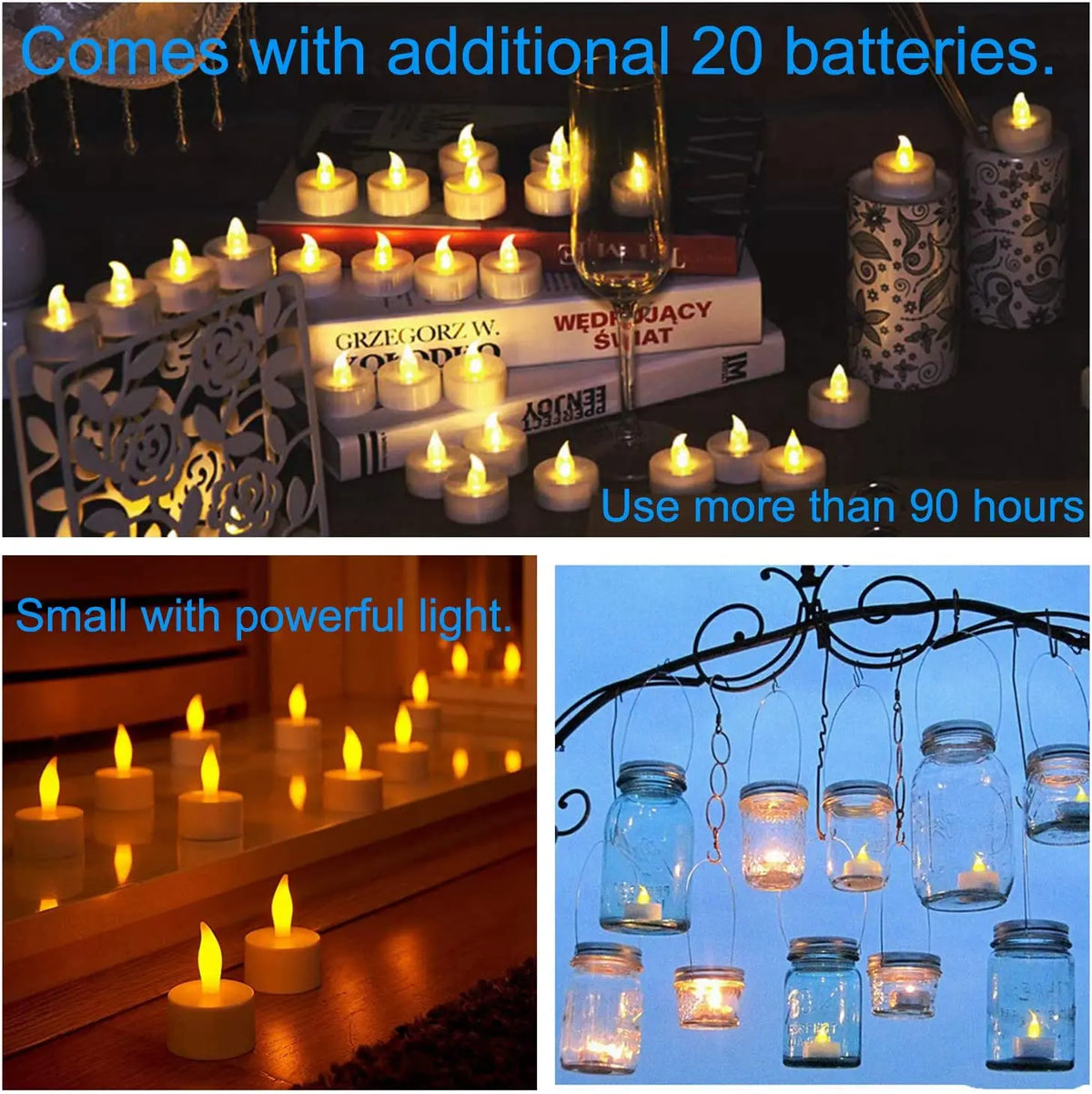 Flameless Led Candles Battery Operated Tea Lights Naturally Flickering