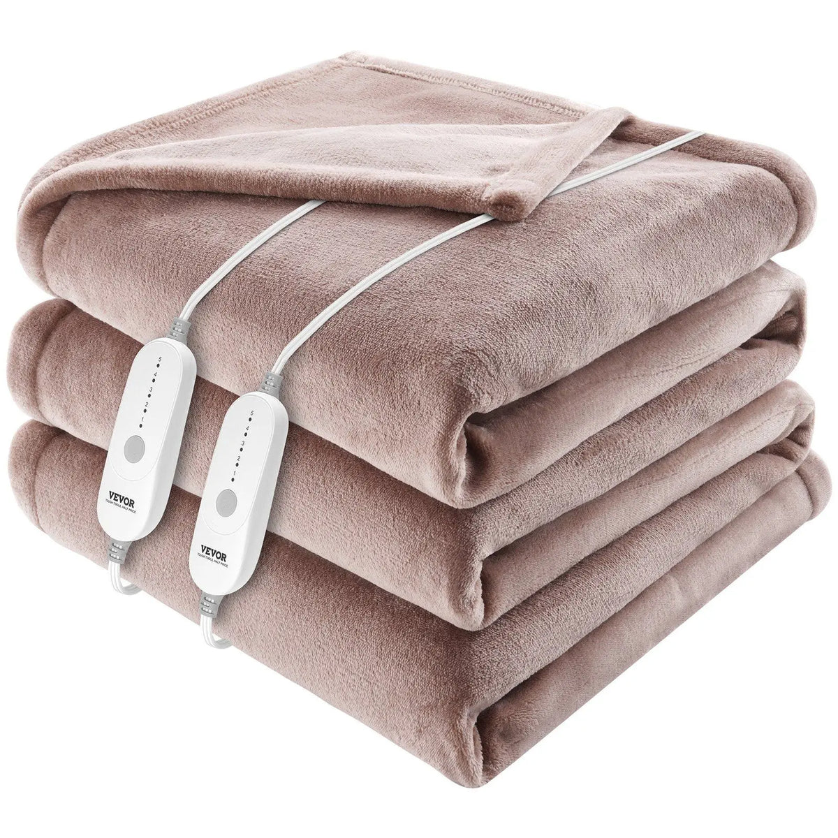 Queen Size Electric Blanket 84\" X 90\" Soft Flannel 10 Hours Timer Auto-Off 5 Heating Levels-Heated Throw