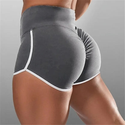 Low Waist Sport Shorts For Women Summer Elasticated Fold Design Shorts Sexy Ladies Training Gym Shorts Mini Skinny Fitness Short