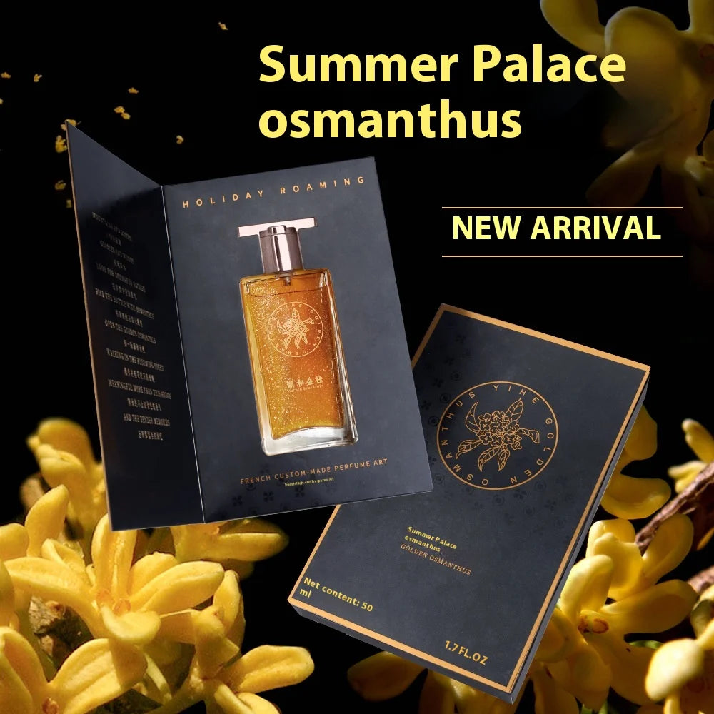 50ML Brand Perfume Musk Man Perfume Unisex Spray Long Lasting Osmanthus Flowers Light Fragrance Women Seductive Romance Gift