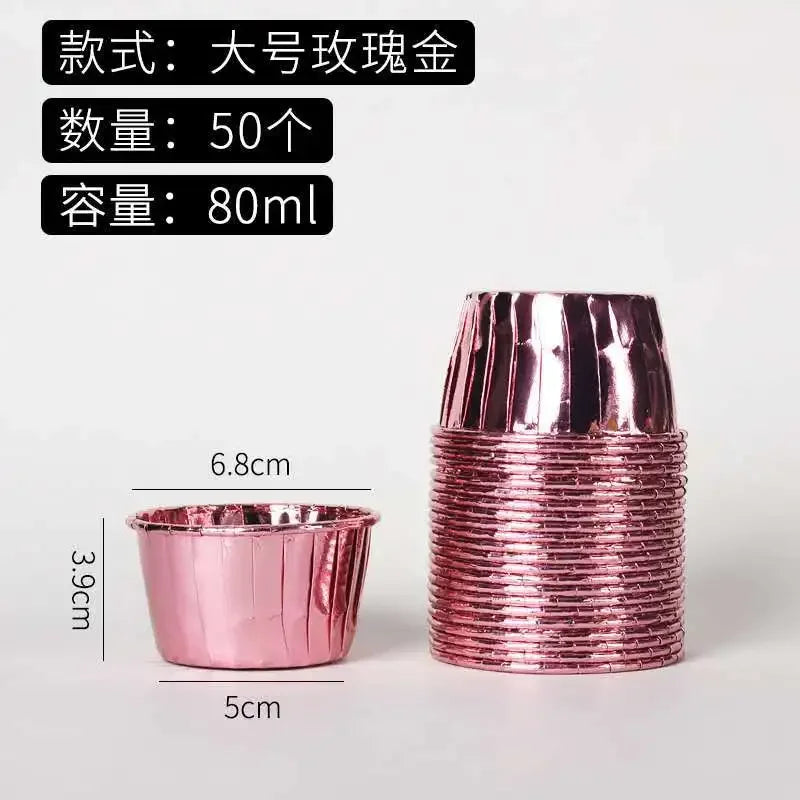 50pcs Golden Muffin Cupcake Paper Cup Oilproof Cupcake Liner Baking Cup Tray Case Wedding Party Caissettes Cupcake Wrapper Paper