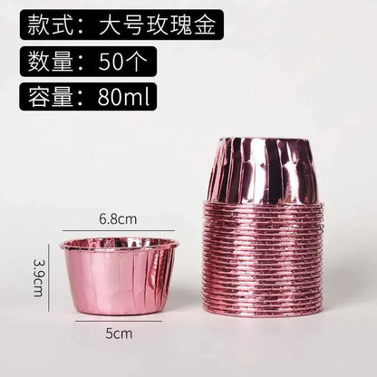 50pcs Golden Muffin Cupcake Paper Cup Oilproof Cupcake Liner Baking Cup Tray Case Wedding Party Caissettes Cupcake Wrapper Paper