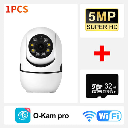 Bezsecure 5MP Wifi Camera Indoor IP Cameras For Home Security Color Night Vision Motion Detection CCTV Camera O-Kam pro APP
