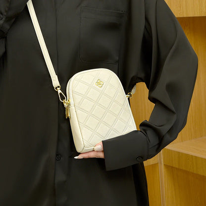 Fashion Women Shoulder Bags High Quality Leather Crossbody Bag Small Purse Simple Design Ladies Solid Color Messenger Sac A Main