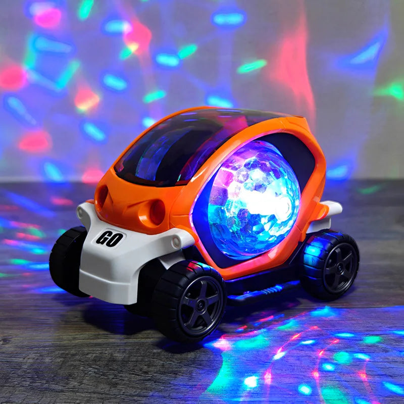 Cool Electric Steering Model Music Lights Dazzling Toy Car Boy Birthday Best Gift