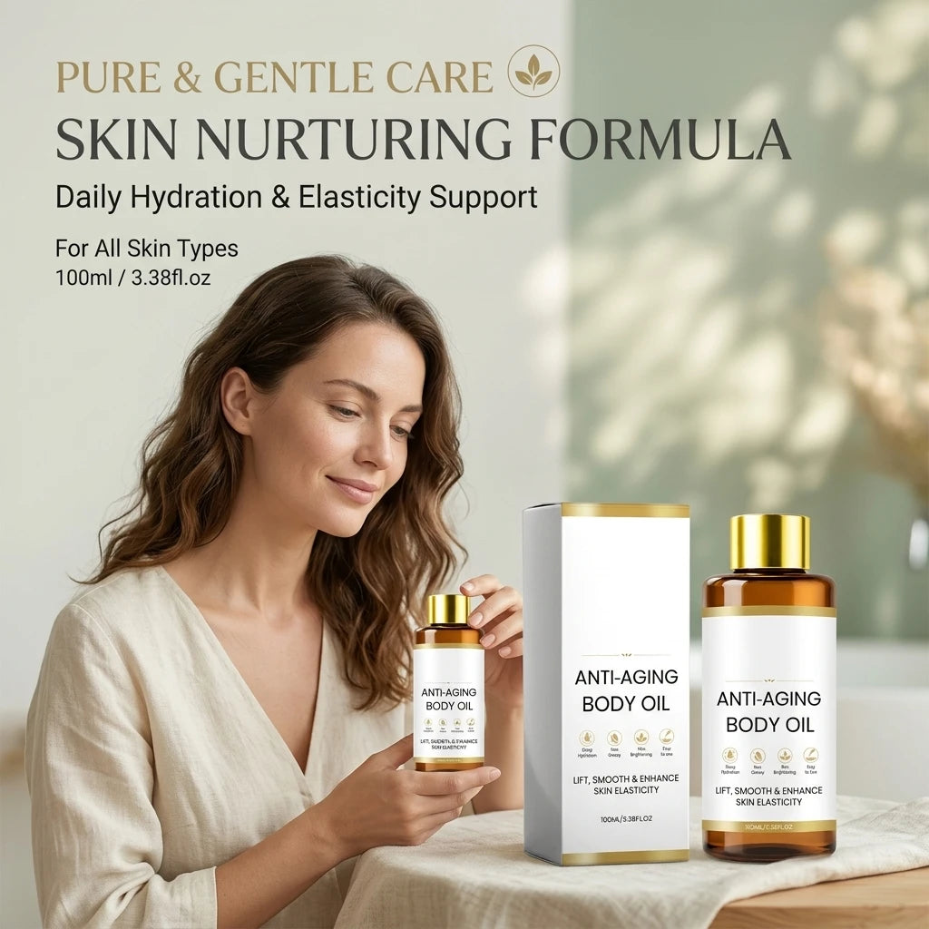 Revitalizing Body Oil Improve Dull Skin Boost Skin Elasticity Brightening Lightweight Fast Absorbing Hydrating Body Massage Oil