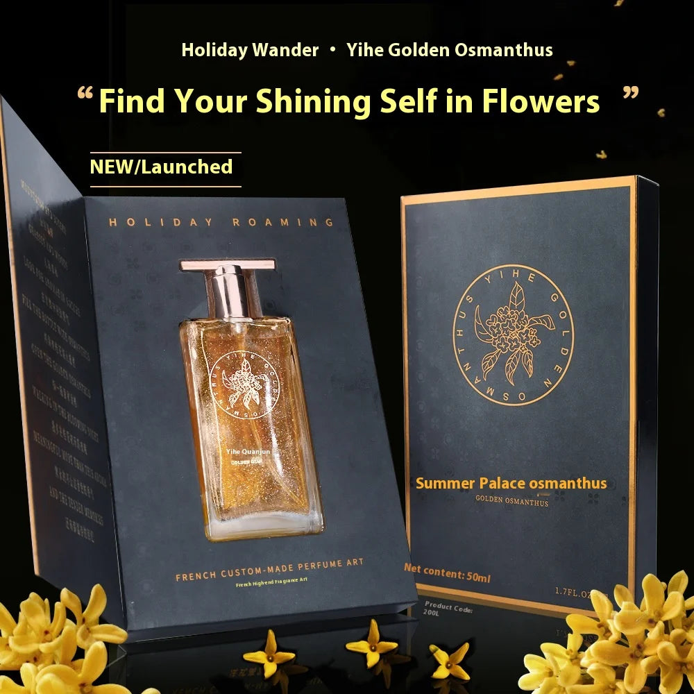 50ML Brand Perfume Musk Man Perfume Unisex Spray Long Lasting Osmanthus Flowers Light Fragrance Women Seductive Romance Gift