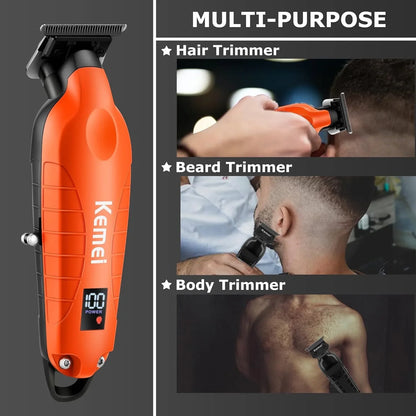 Kemei 2293 Professional Hair Beard Trimmer Men Barber Rechargeable Finish Hair Cutting Machine Zero Gapped Cordless Hair Clipper