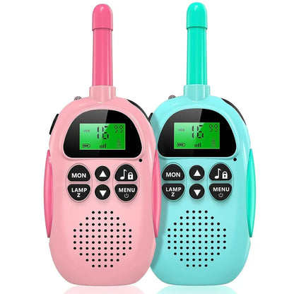 2 Pcs Walkie Talkies for Kids Toys Rechargeable Battery Walkie Talky 22 Channels 2 Way Radio 3KM Long Range for Children Gifts