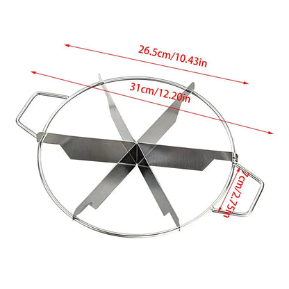 Stainless Steel Cake Divider 6/7/8 Divisions Pizza Cutter Cheesecake Slicer Round Pastry Cheese Pizza Cutting Press Machine Tool