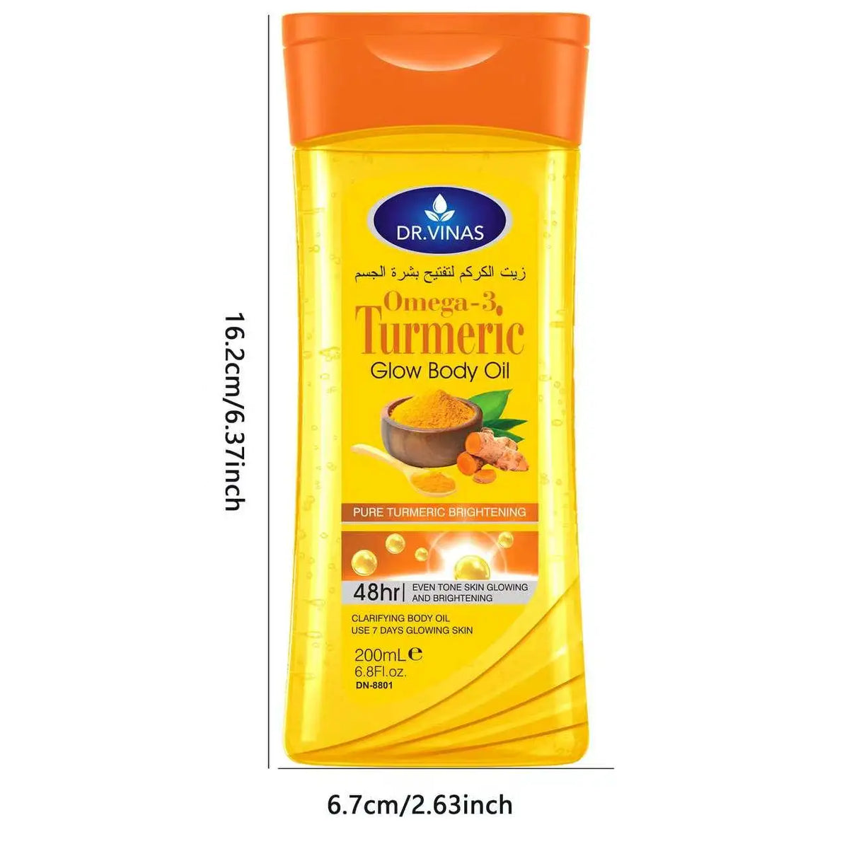 200mlBody OilTurmeric Omega-3 Glow Body Oil Body Oil Skin Care Oil