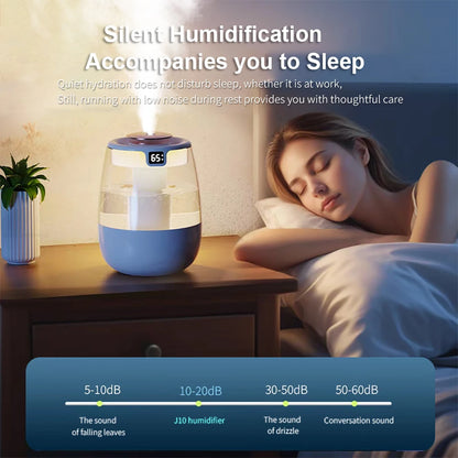 Air Humidifier Large Capacity Home Humidifier Professional Double Spray Port Mist Maker Mute Air Humidifier for Room with Light