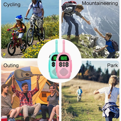 2 Pcs Walkie Talkies for Kids Toys Rechargeable Battery Walkie Talky 22 Channels 2 Way Radio 3KM Long Range for Children Gifts