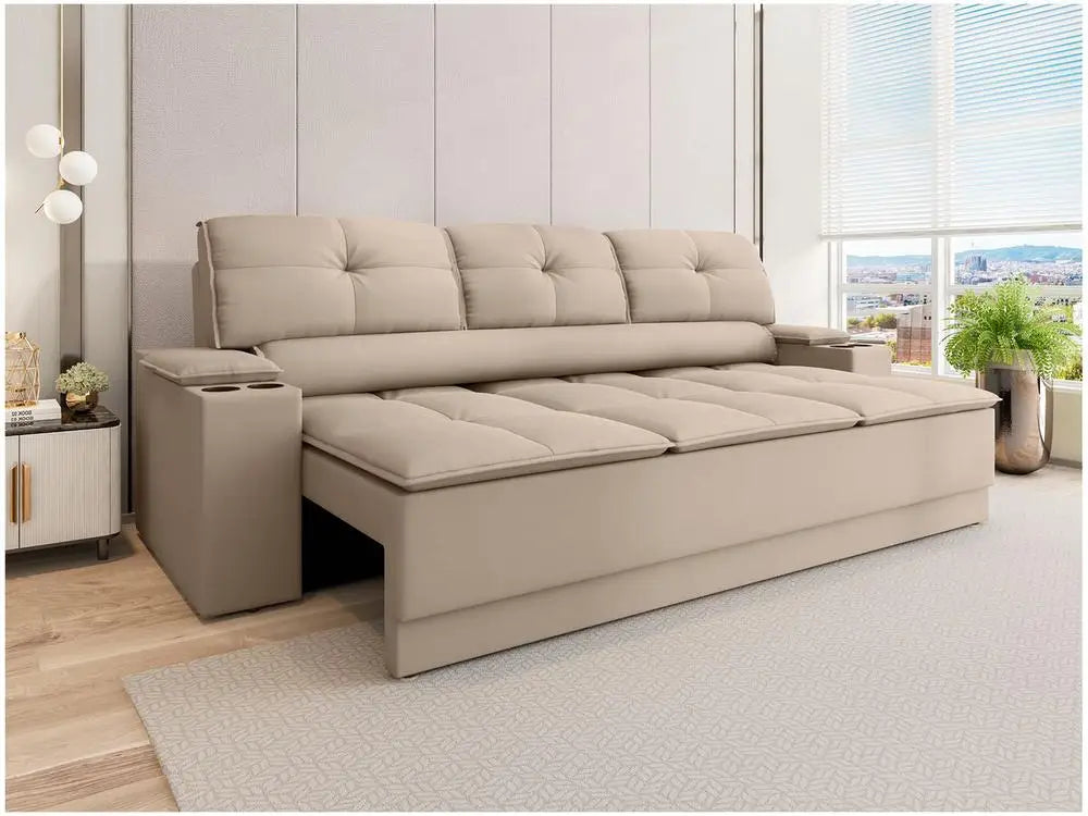 3-Seater Retractable Reclining Velosuede Sofa up Next Sofas