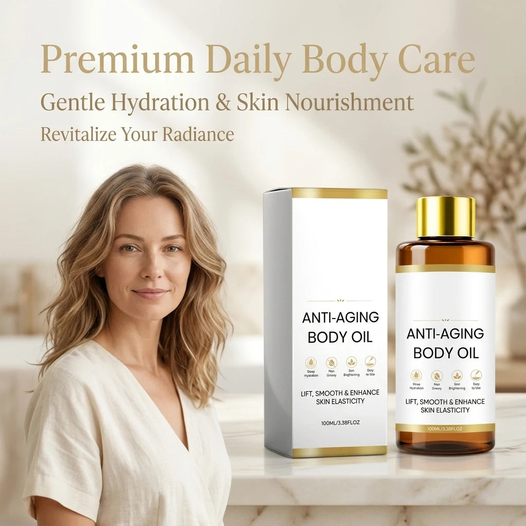 Revitalizing Body Oil Improve Dull Skin Boost Skin Elasticity Brightening Lightweight Fast Absorbing Hydrating Body Massage Oil