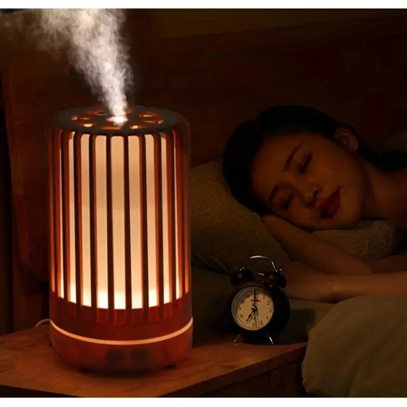 Air Humidifier Aromatherapy Machine Bird Cage Ultrasonic USB Humidifier, Essential Oil Diffuser With Colorful Night Lights