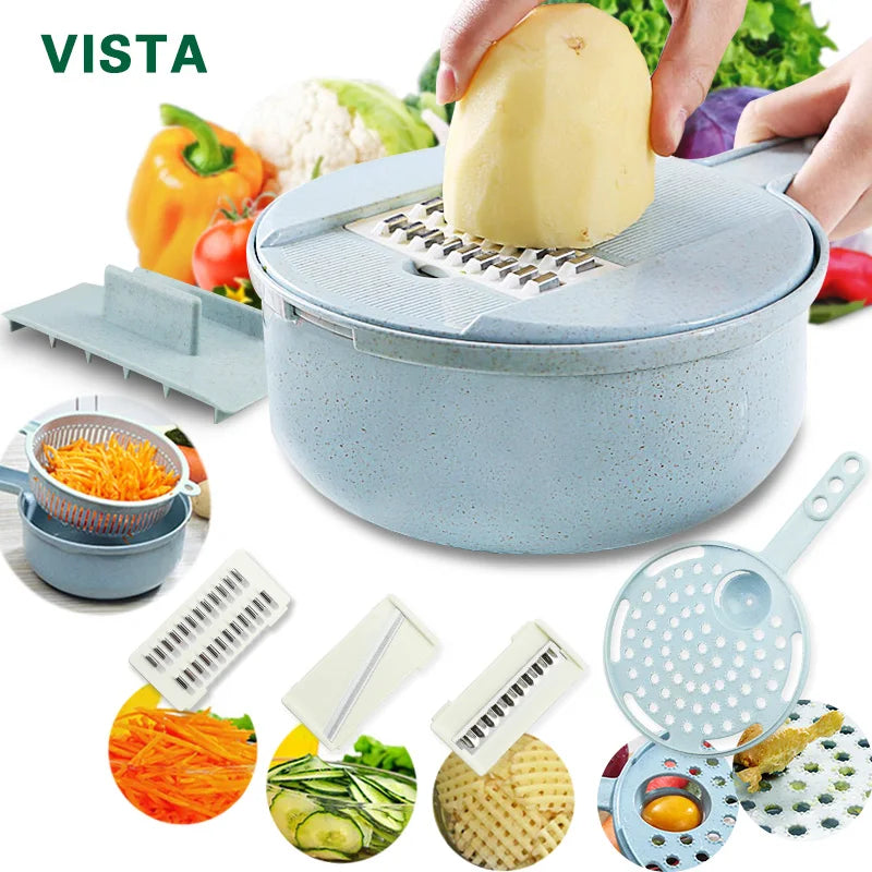 7-in-1 Vegetable Chopper &amp; Grater Set with Storage Container