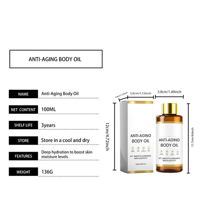 Revitalizing Body Oil Improve Dull Skin Boost Skin Elasticity Brightening Lightweight Fast Absorbing Hydrating Body Massage Oil