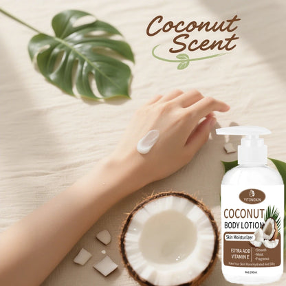 Coconut Vitamin E Body Lotion, Moisturizing, Smooth Absorption, Suitable for All Skin Types