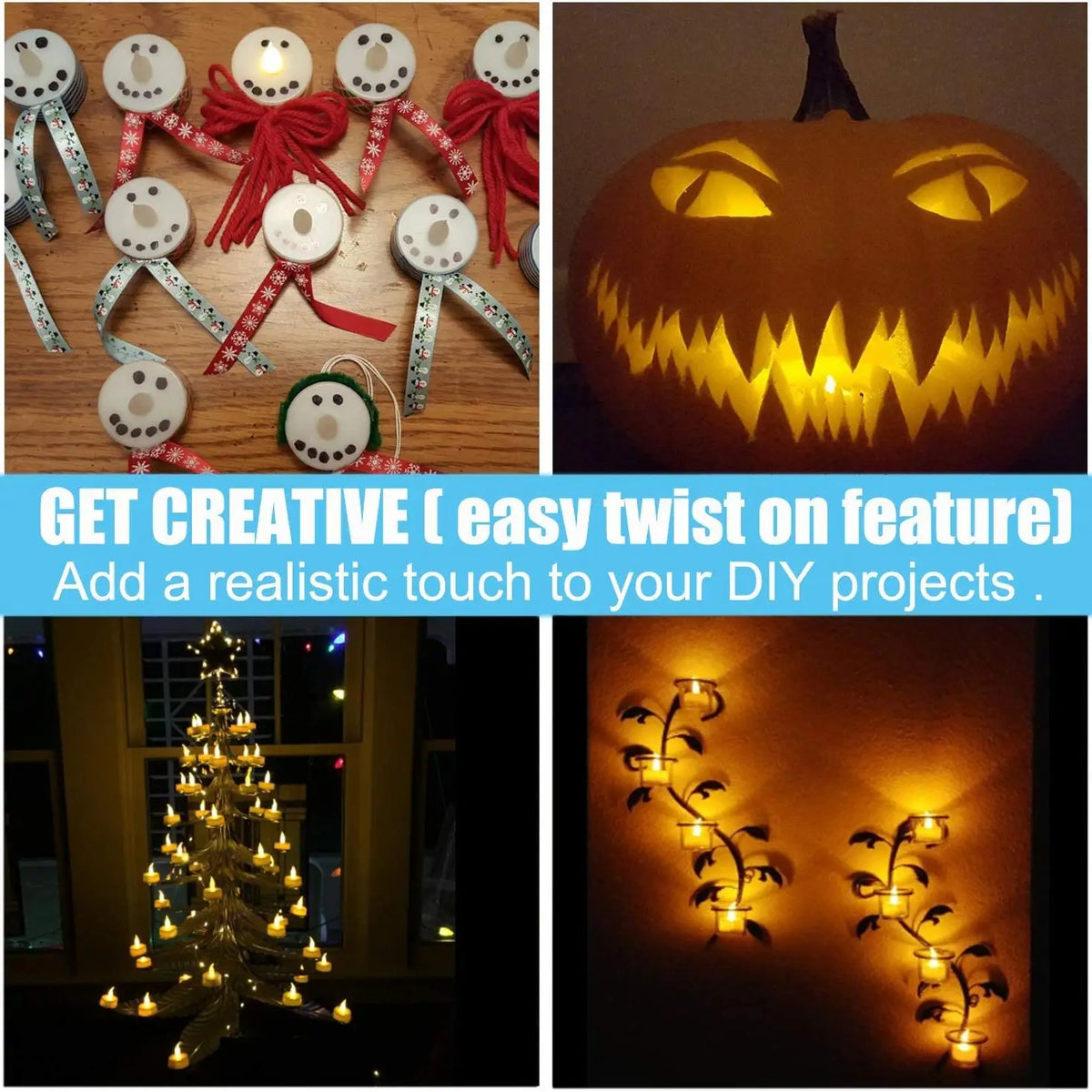Flameless Led Candles Battery Operated Tea Lights Naturally Flickering