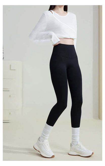 BIVIGAOS Spring New Double V 3D Curve Sharkskin Leggings Women High Waist Tight Slim Sports Fitness Push Up Leggings Yoga Pants