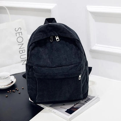 MARKROYAL Pure Color Corduroy Backpack Fashion Women School Backpack Women Backpack Teenger Girl School Bags Female Bagpack