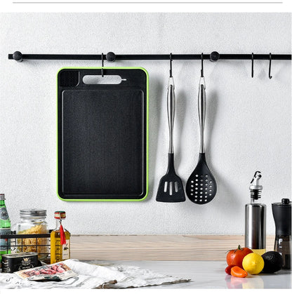 Double-side Cutting Board With Defrosting Function  Chopping Board  Kitchen  Grinding Cutting Board With Knife Sharpener