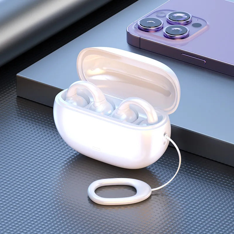 Wireless Earphones Bluetooth TWS Stereo Earbuds Hifi Clip-on Headphones HD Mic Headsets For IPhone Xiaomi Music Headset