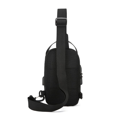 Sac à bandoulière élégant pour hommes – Tissu Oxford durable, sac de poitrine à bandoulière avec poche pour téléphone, fermeture
