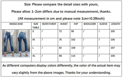 Women Spring and Autumn New Urban Casual Wash Straight Leg Jeans Long Pants, Loose Fallow Handwork Abrade Jeans with Pocket Y2k