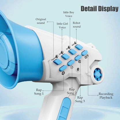 Voice Changer Amplifier, Megaphone Speaker Siren Bullhorn Toys Portable Smart Multi Voice Changers Handheld Loudspeaker
