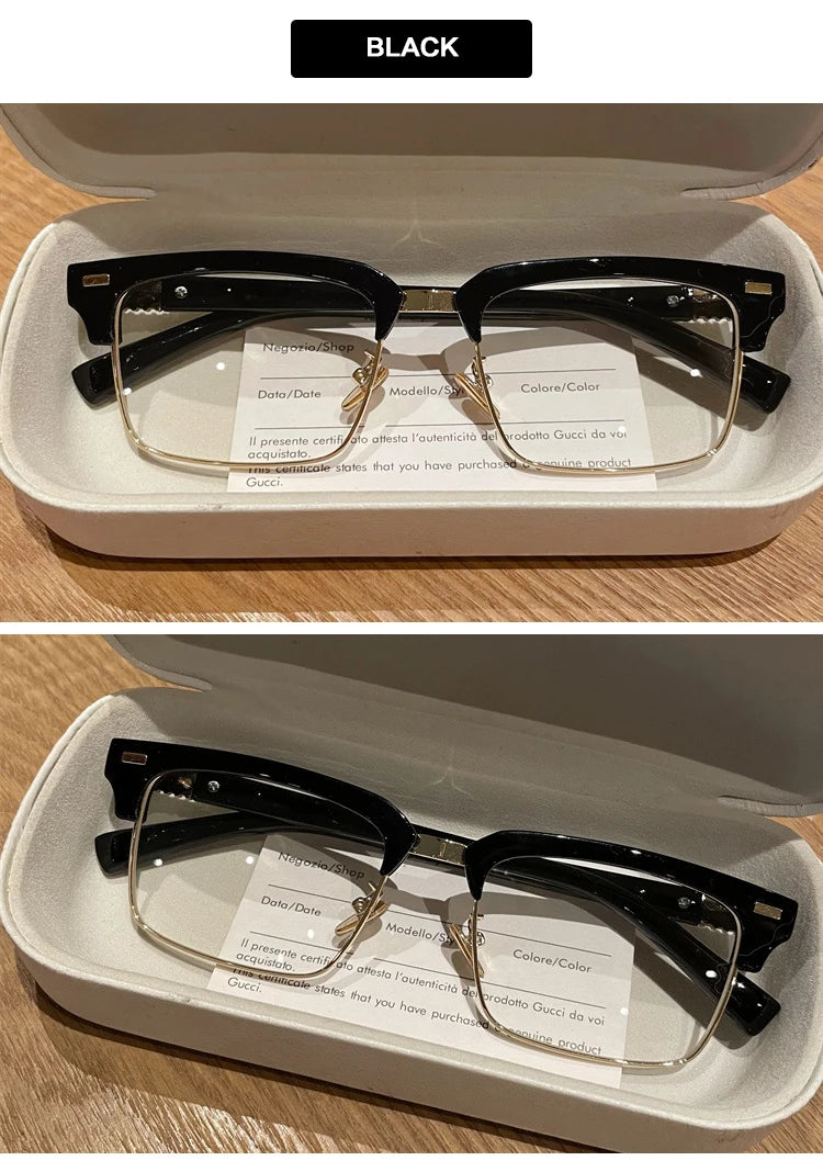 ISLINO Anti Blue Light Reading Glasses Women Square Fashion Photochromic Prescription Glasses Men Myopia Hyperopia Eyewear