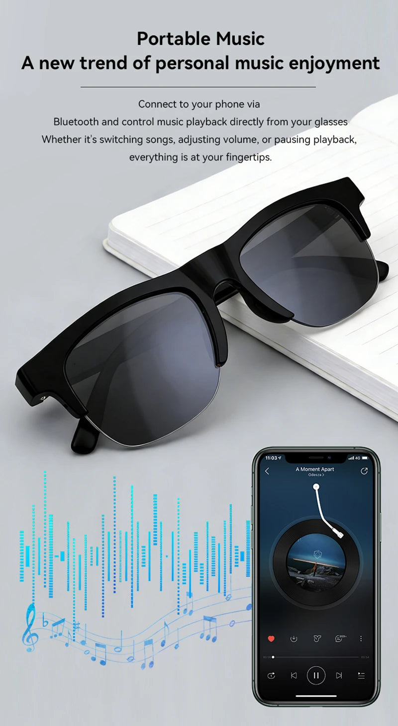 Lenovo AI Smart Glasses AI Translation HD Hands-Free Calling  AI Chat Logging Music Playback 8K Smart Sunglasses 2026 New