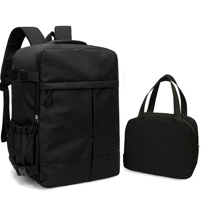 2-Piece 180 °   Full Opening Backpack & Tote Bag Set, Large Capacity Airline Approved Carry-On Luggage for Travel & Daily Use