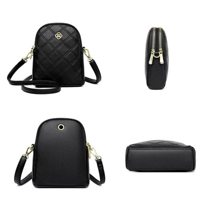 Fashion Women Shoulder Bags High Quality Leather Crossbody Bag Small Purse Simple Design Ladies Solid Color Messenger Sac A Main