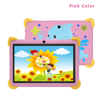 2026 New 7 Inch Cartoon Pattern Kids' tablets Quad Core 4GB RAM 64GB ROM 5G WiFi Learning Education Games Tablet Children's Gift