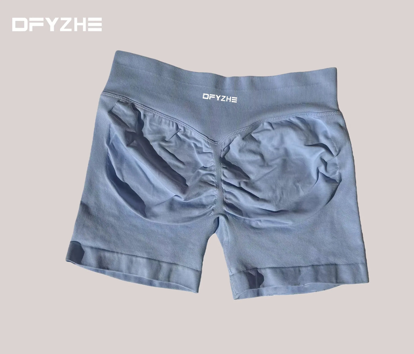 DFYZHE 4.5-inch yoga gym shorts, waist cinching and hip lifting shorts, seamless yoga shorts