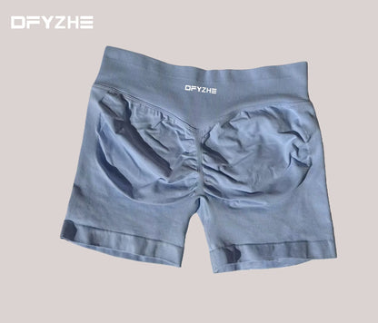 DFYZHE 4.5-inch yoga gym shorts, waist cinching and hip lifting shorts, seamless yoga shorts