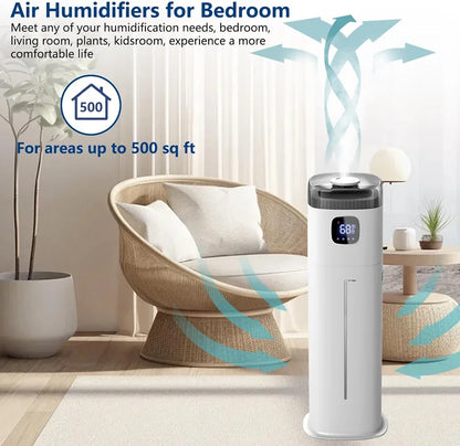 12L Intelligent Floor-Standing Humidifier Bedroom Living Room Office Three-Use Allergic Crowd Humidifier Winter Dry Skin Savior