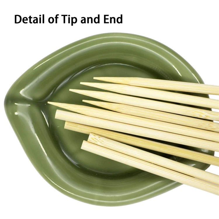 LMETJMA 90 Pcs 25cm Natural Bamboo BBQ Skewers Bamboo Sticks BBQ Kabob Skewers For Grilling Appetiser Barbecue JT47