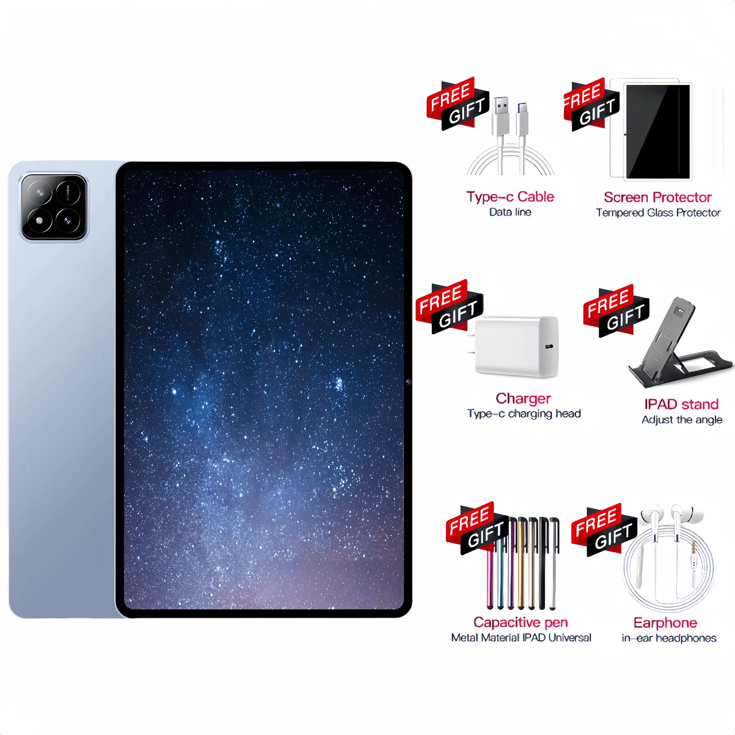 2025 Global Version PAD 7S Pro Snapdragon 8GEN3 Android 14 Tablet 11 Inch HD 22 GB+2 TB 20000 mAh 5G Dual SIM Wifi Tables PC