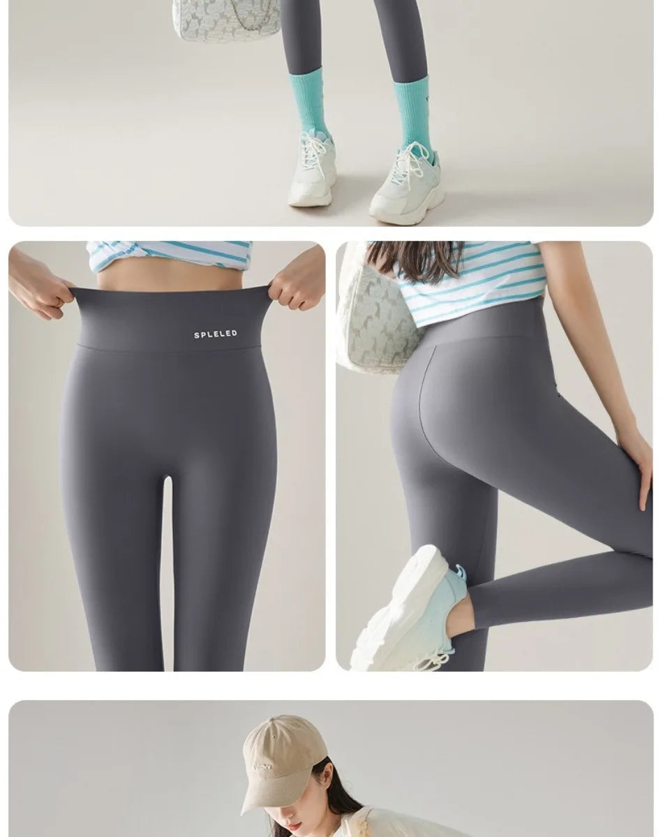 Naked Feeling Yoga Leggings Summer Thin High Waisted Hip Lifting Fitness Leggings Running Cycling Sports Pants Woman Clothing