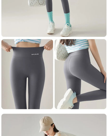 Naked Feeling Yoga Leggings Summer Thin High Waisted Hip Lifting Fitness Leggings Running Cycling Sports Pants Woman Clothing