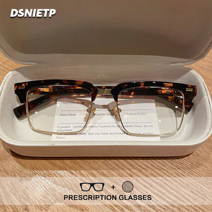 ISLINO Anti Blue Light Reading Glasses Women Square Fashion Photochromic Prescription Glasses Men Myopia Hyperopia Eyewear