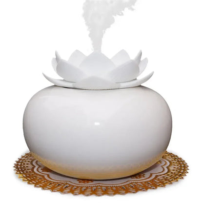 Lotus USB Air Humidifier Aroma Diffuser for Home Office Yoga Aromatherapy Essential Oil Aroma Diffuser Mini Ceramics Mist Maker